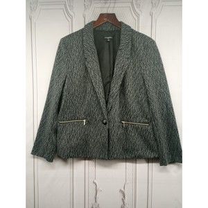 Notations‎ Petite Women's Lightweight Casual Blazer Zipper Accents SZ PXL Lined